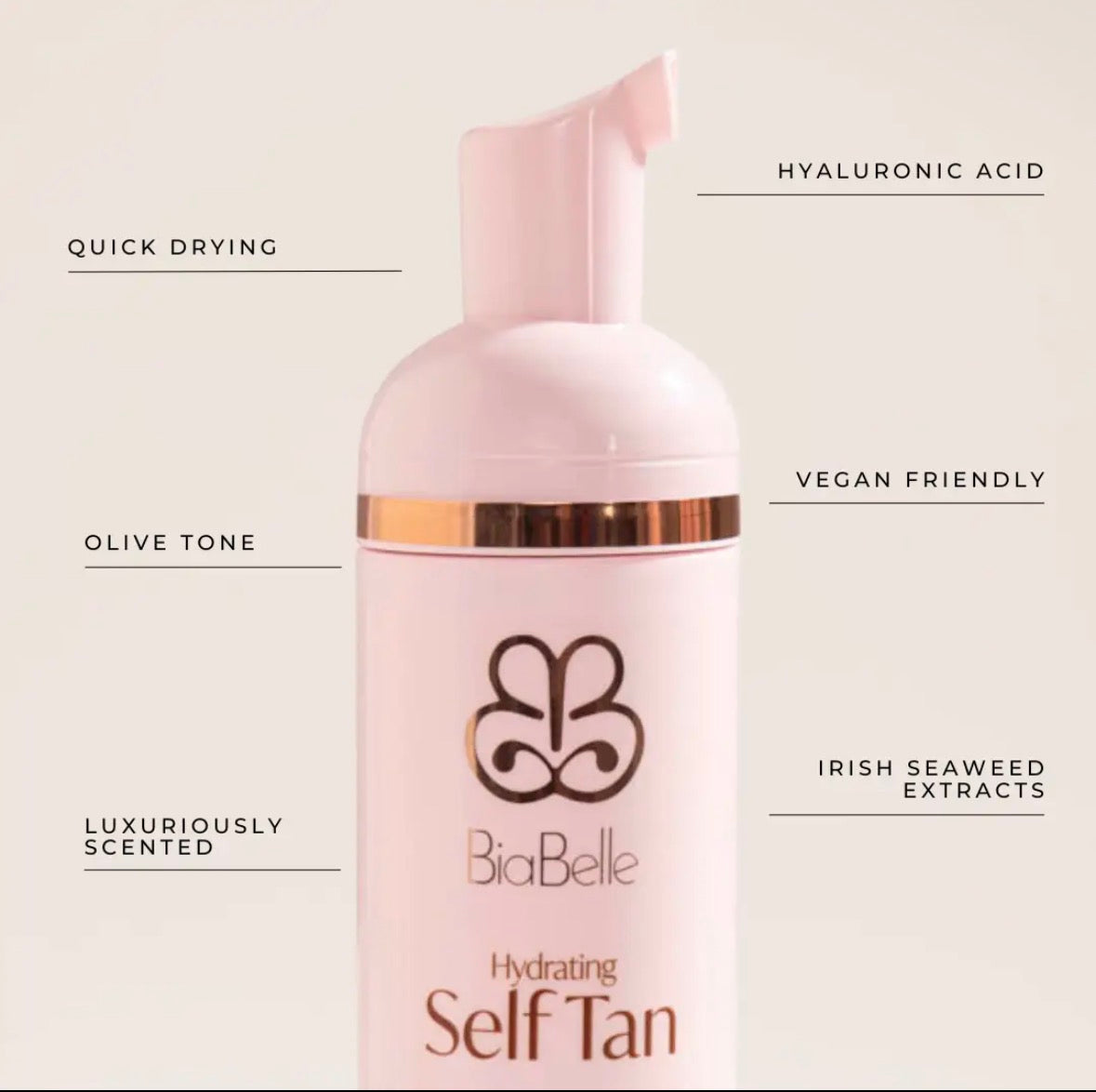 BiaBelle Hydrating Self Tan Foam – Travel Size (50ml)