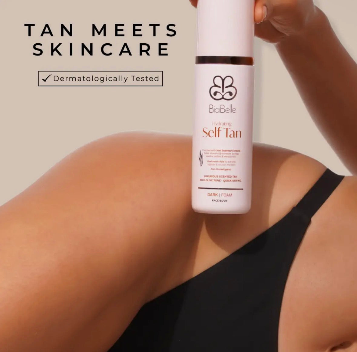 BiaBelle Hydrating Self Tan Foam – Ultra Dark