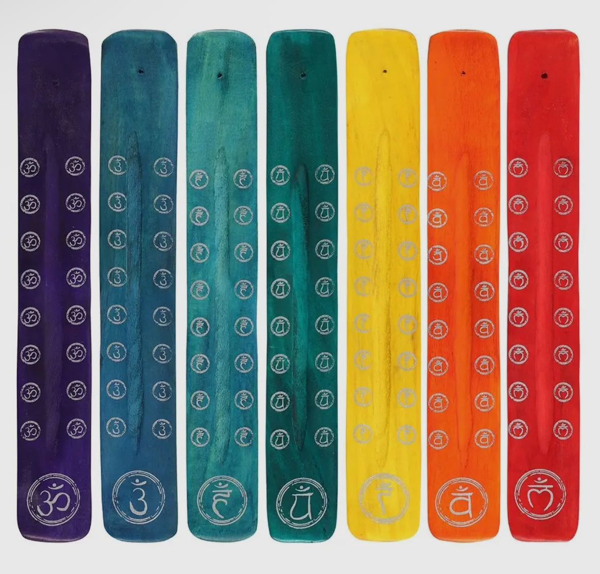Chakra Balancing Wooden Incense Holders