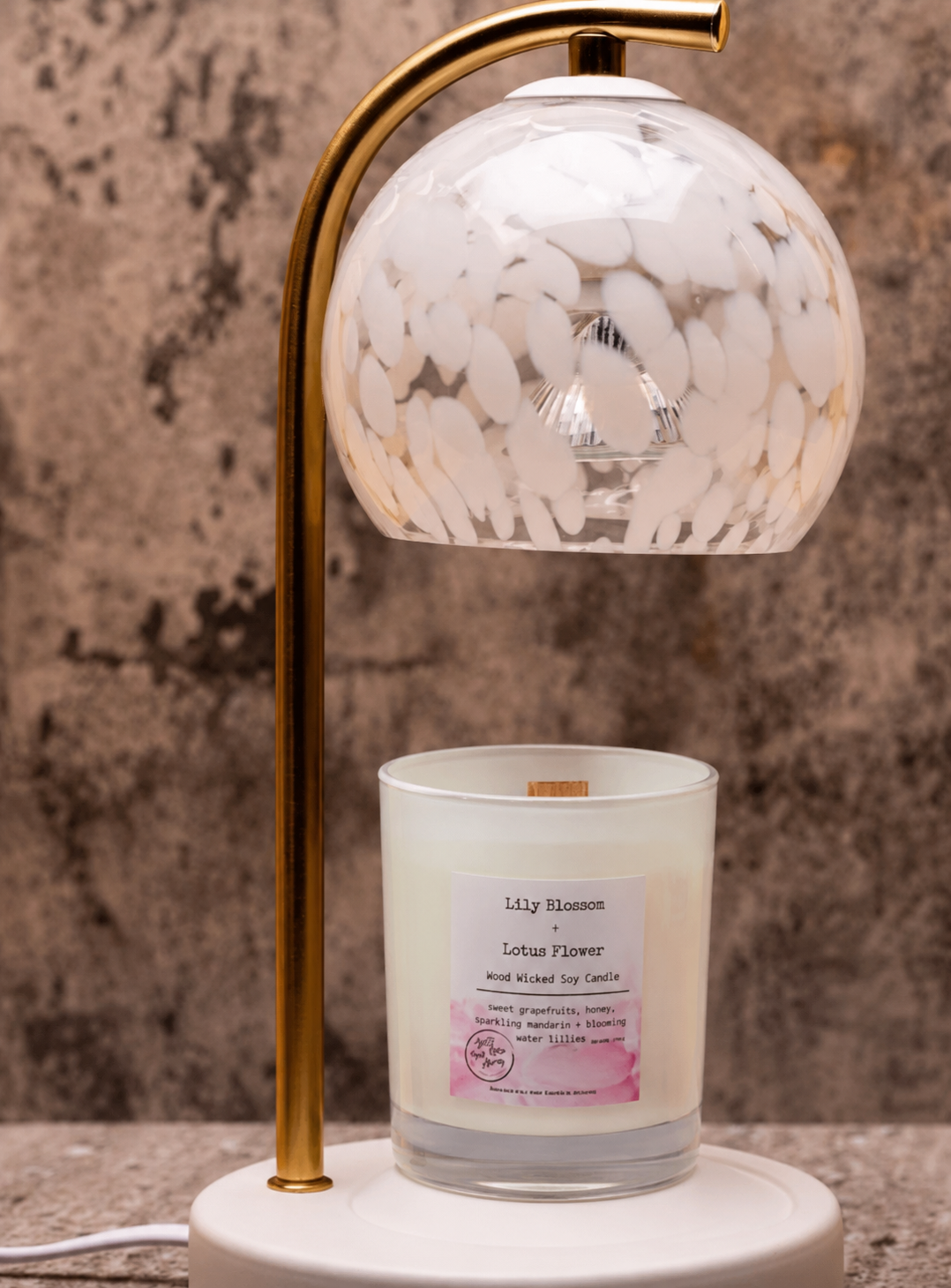 White Confetti Candle Warming Lamp