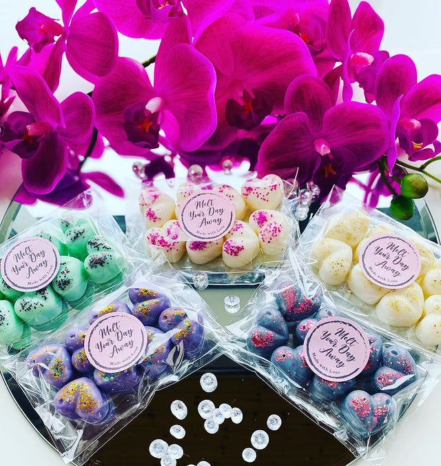 Corazones de burbujas midi, paquete de 8