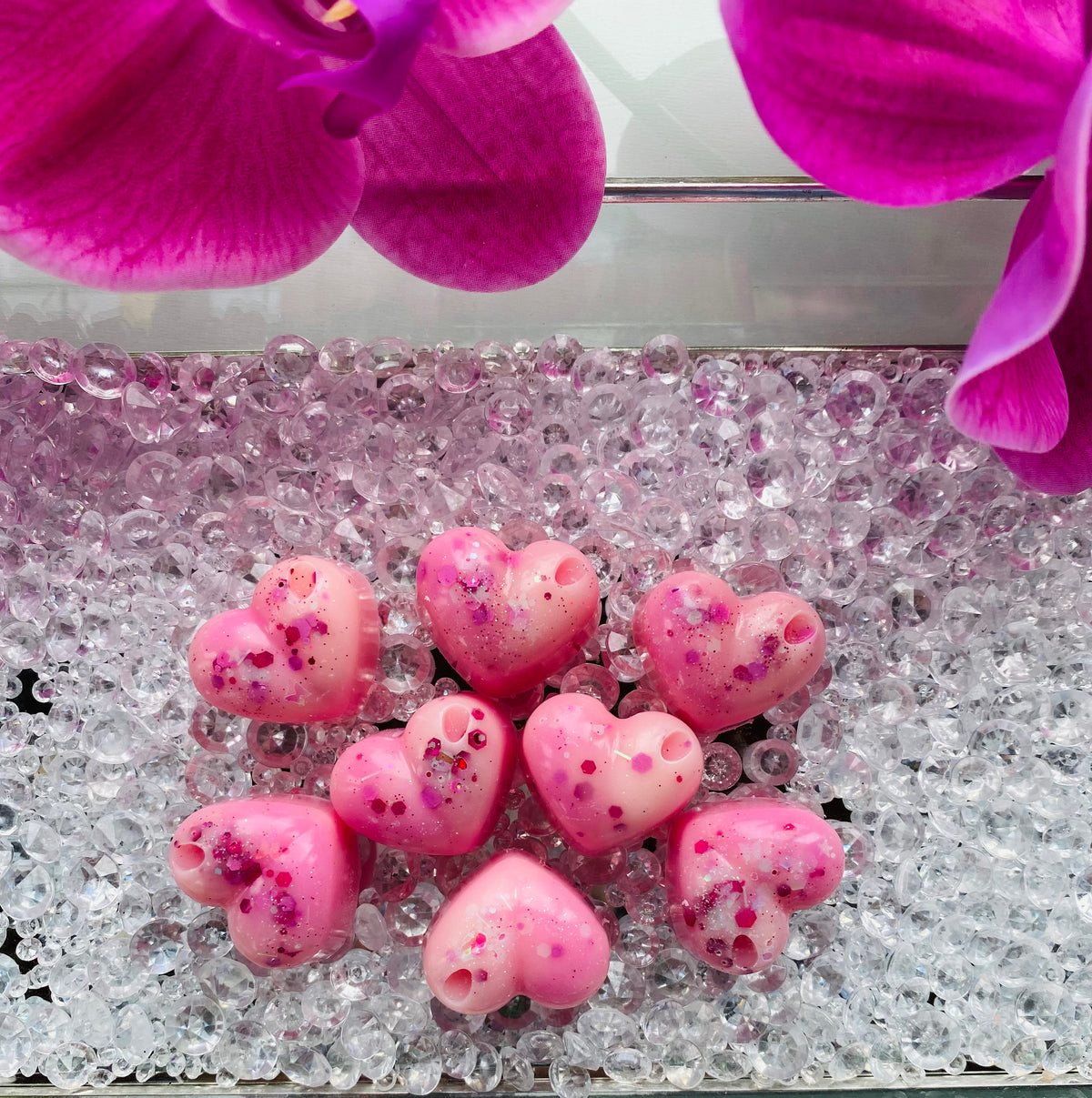 Corazones de burbujas midi, paquete de 8