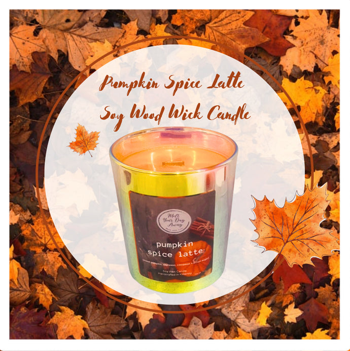 Pumpkin Spice Latte Wood Wick Soy Candle