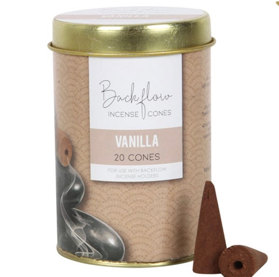 TIN OF ELEMENTS VANILLA JUMBO BACKFLOW CONES 20pk