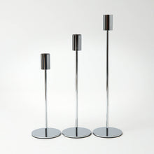 Load image into Gallery viewer, Silver Tall Candle Holders – Pack of 3
