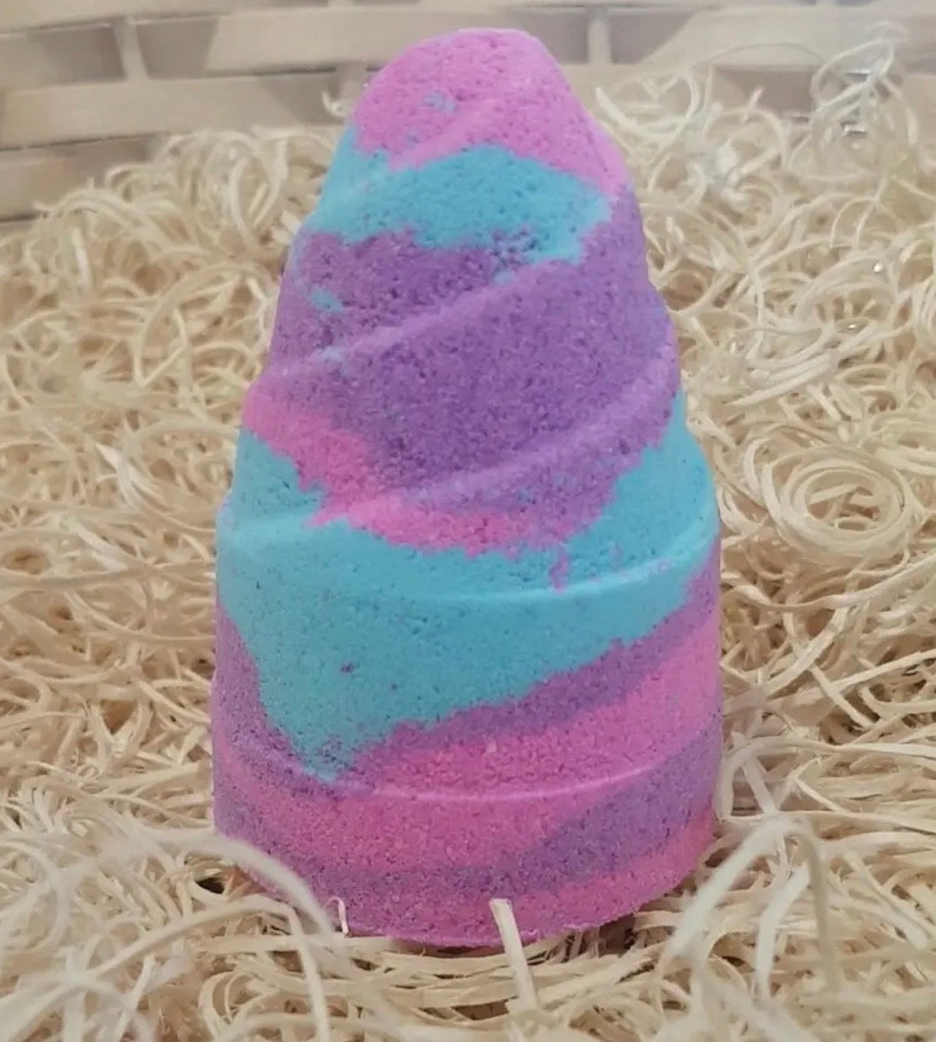 Pink, Purple & Blue Swirls Unicorn Horn Bath Bomb