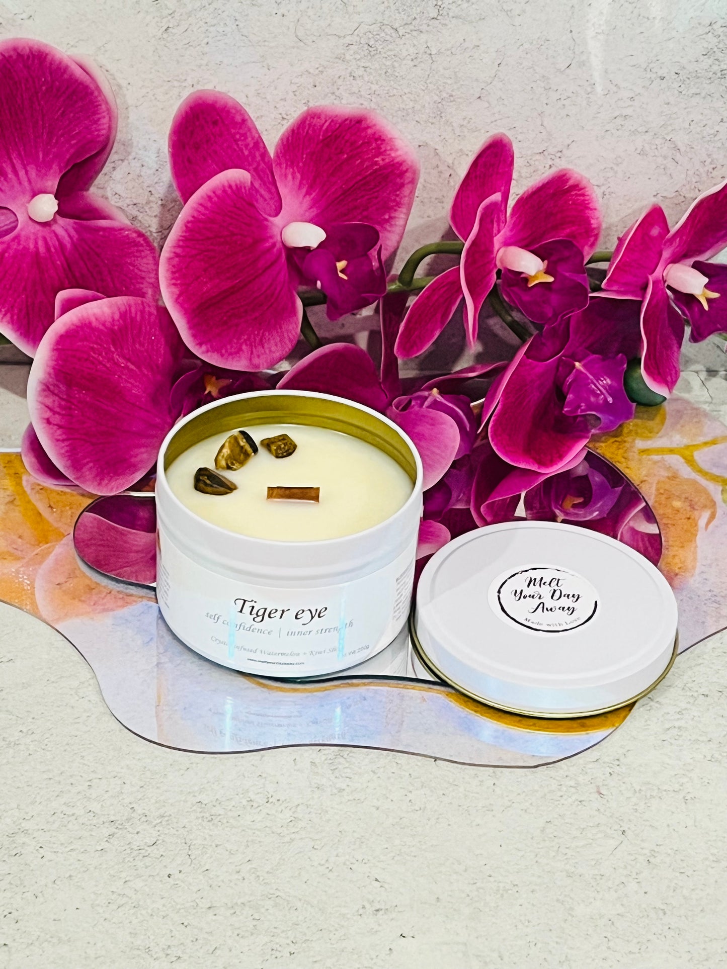 Crystal Infused Soy Candle - Feel Good Collection