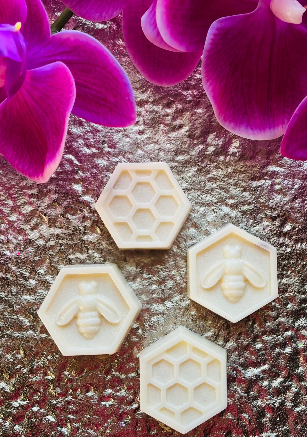 Paquete de 4 de soja derretida altamente perfumada Bee Hive