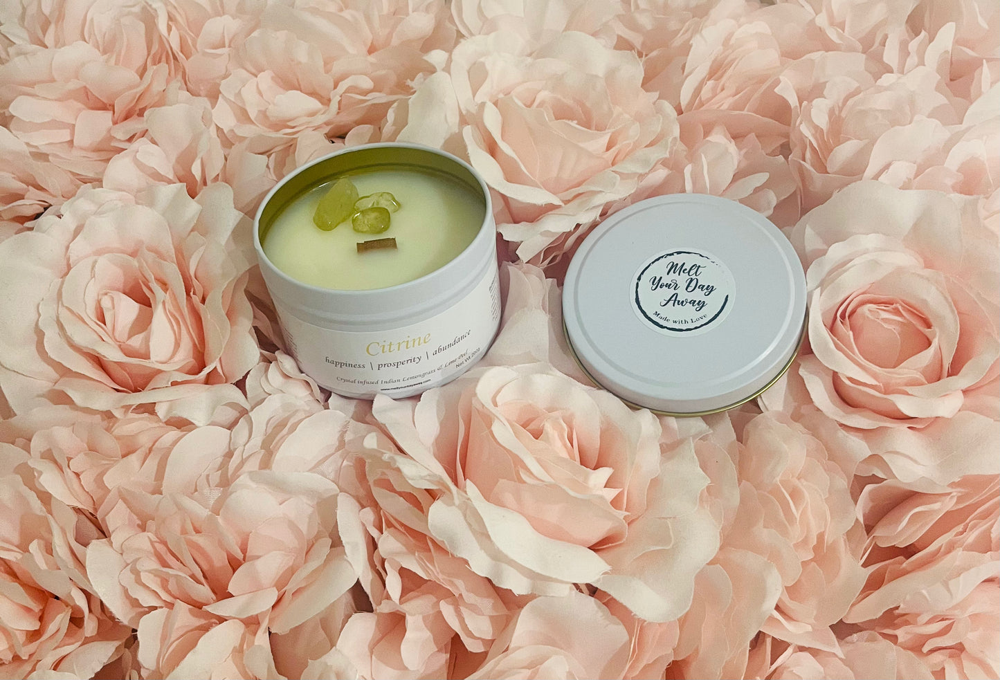 Crystal Infused Soy Candle - Feel Good Collection