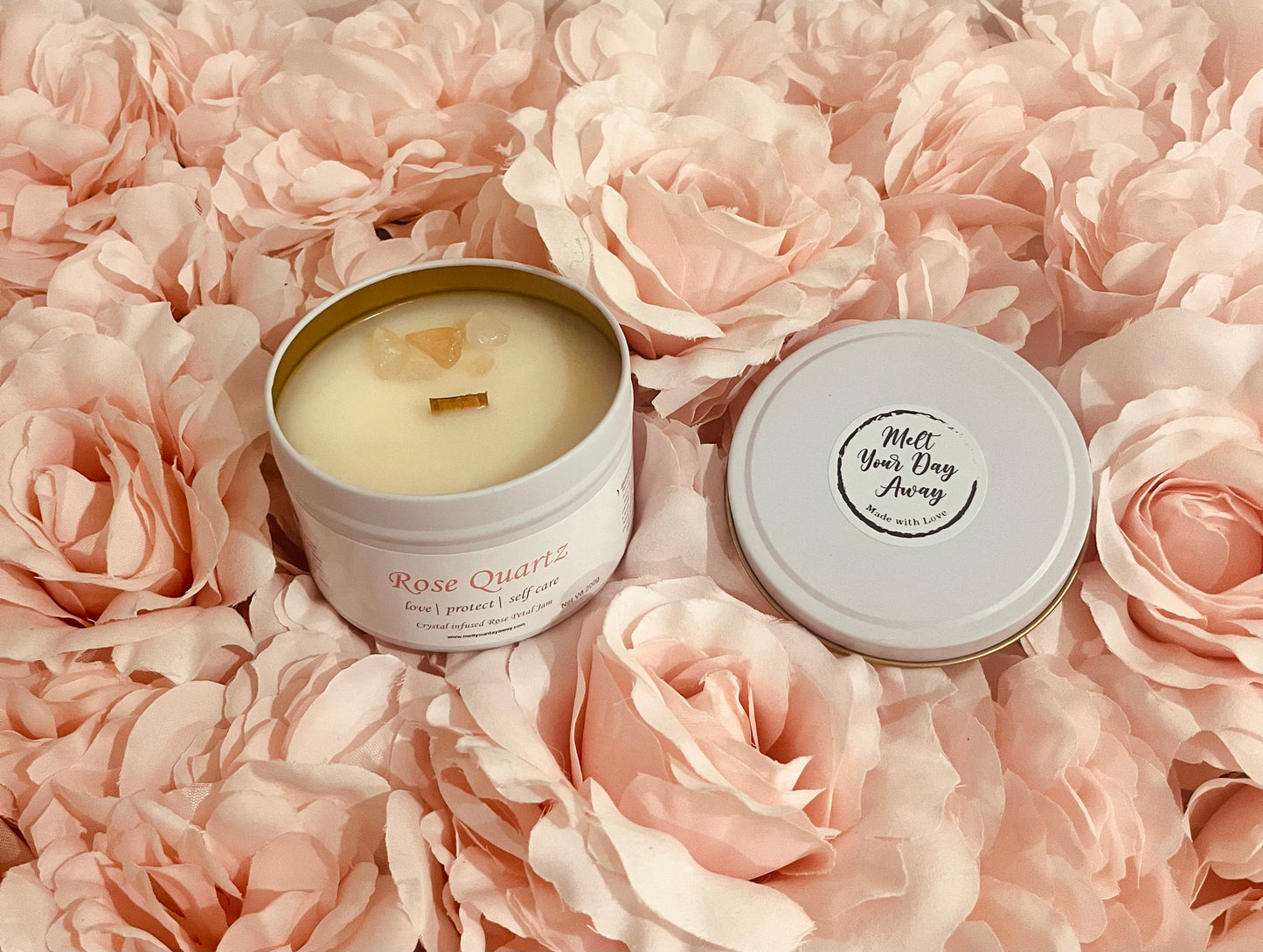 Crystal Infused Soy Candle - Feel Good Collection